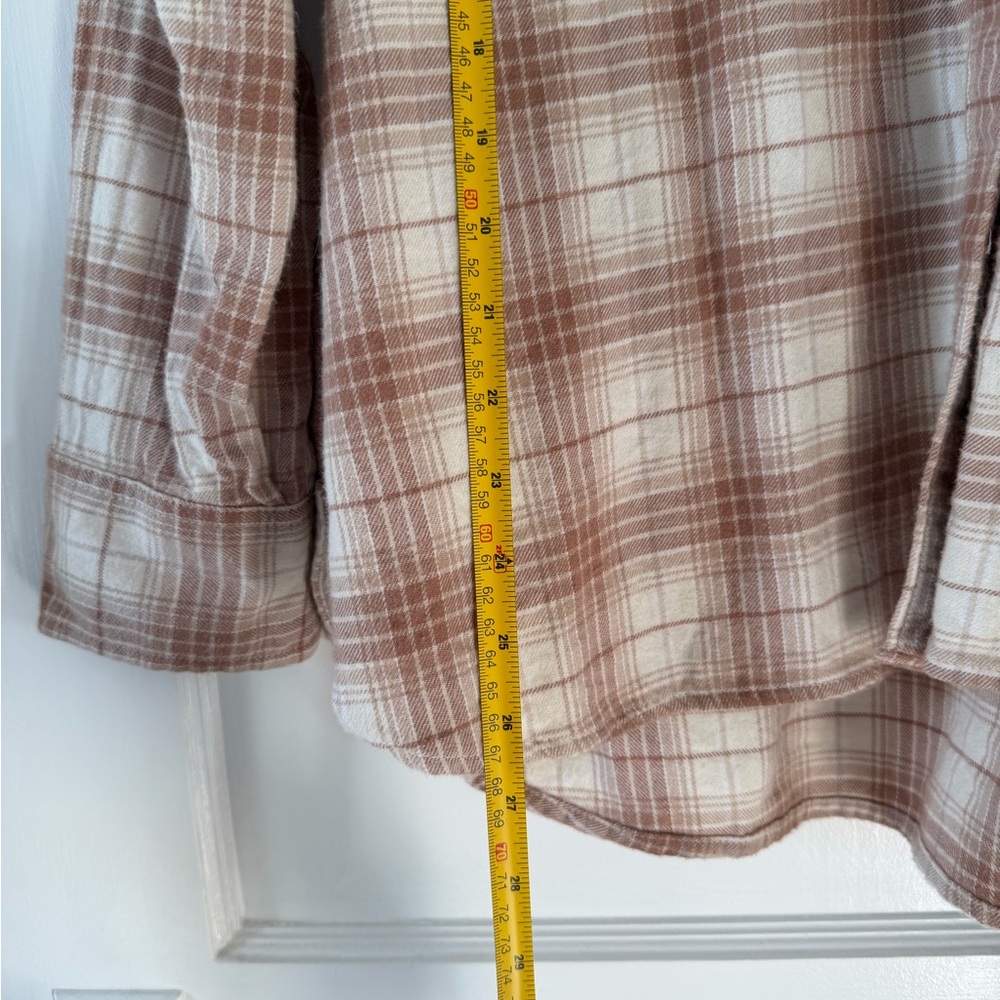 American Eagle Outfitters Plaid Button Down Shirt - Brown and Cream - Picture 9 of 9